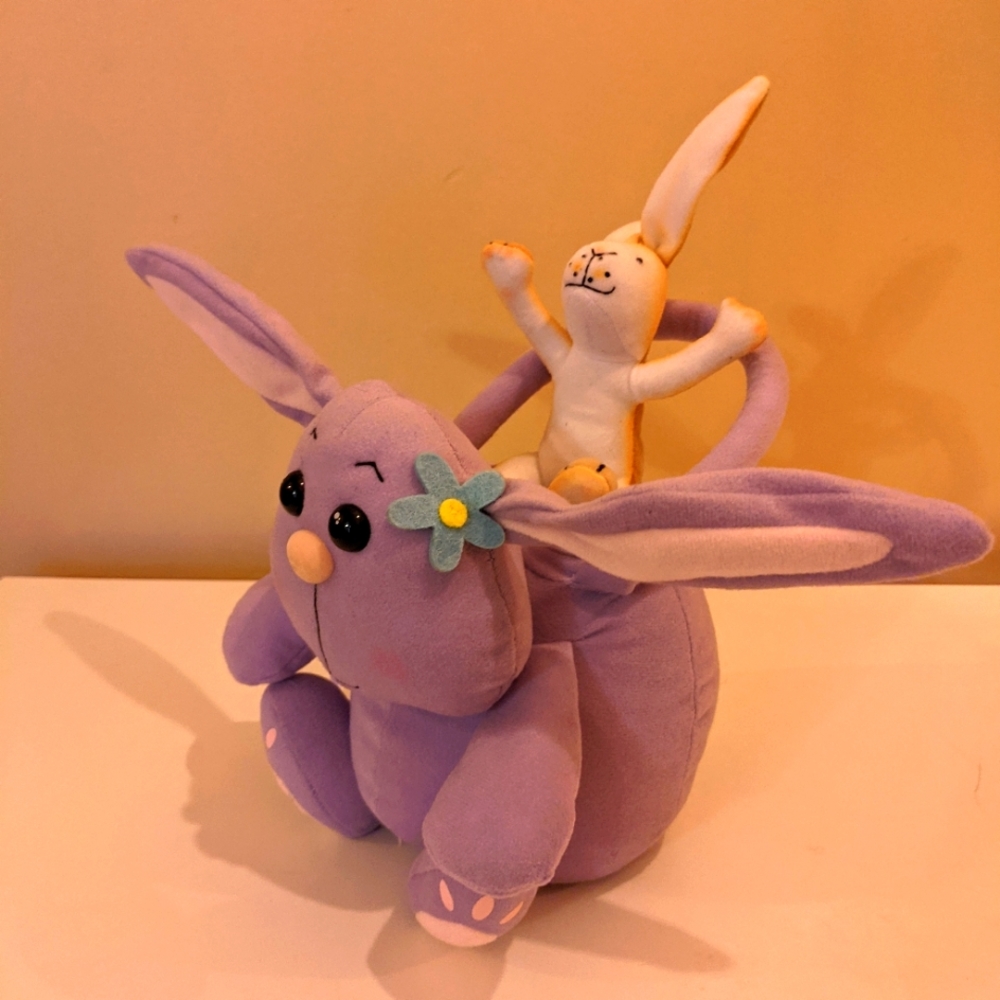 Plush bunny basket by Hershey's and mini bunny friend